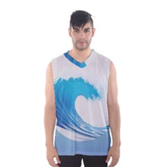 Wave Tsunami Tidal Wave Ocean Sea Water Men s Basketball Tank Top by uniart180623