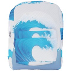 Wave Tsunami Tidal Wave Ocean Sea Water Full Print Backpack by uniart180623