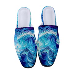 Tsunami Waves Ocean Sea Nautical Nature Water Women s Classic Backless Heels by uniart180623