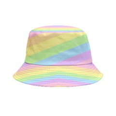 Cute Pastel Rainbow Stripes Inside Out Bucket Hat