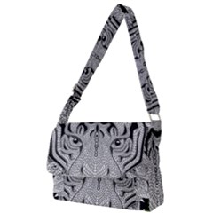 Tiger Head Full Print Messenger Bag (s) by Ket1n9