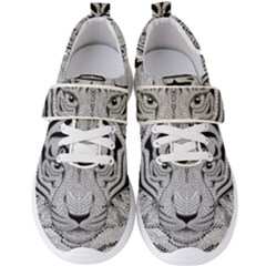 Tiger Head Men s Velcro Strap Shoes by Ket1n9