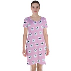 Girly Girlie Punk Skull Short Sleeve Nightdress by Ket1n9