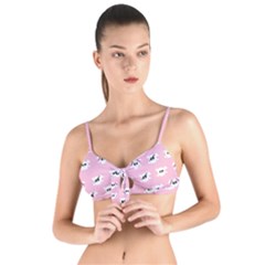 Girly Girlie Punk Skull Tie Up Cut Bikini Top by Ket1n9