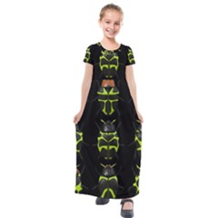 Beetles-insects-bugs- Kids  Short Sleeve Maxi Dress