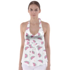 Watermelon Wallpapers  Creative Illustration And Patterns Tie Back Tankini Top