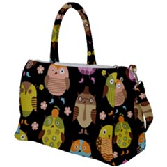 Cute Owls Pattern Duffel Travel Bag by Ket1n9