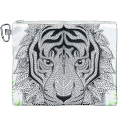 Tiger Head Canvas Cosmetic Bag (xxxl) by Ket1n9