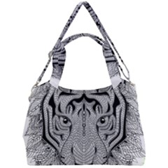 Tiger Head Double Compartment Shoulder Bag by Ket1n9