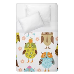 Cute Owls Pattern Duvet Cover (single Size) by Ket1n9