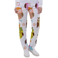 Cute Owls Pattern Women s Casual Pants