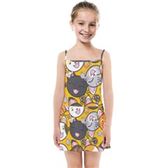 Cats-cute-kitty-kitties-kitten Kids  Summer Sun Dress by Ket1n9