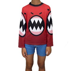 Funny Angry Kids  Long Sleeve Swimwear by Ket1n9