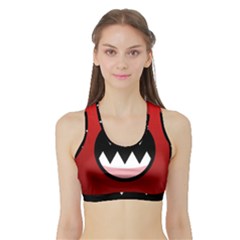 Funny Angry Sports Bra With Border by Ket1n9