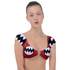 Funny Angry Cap Sleeve Ring Bikini Top by Ket1n9