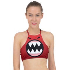 Funny Angry Halter Bikini Top by Ket1n9