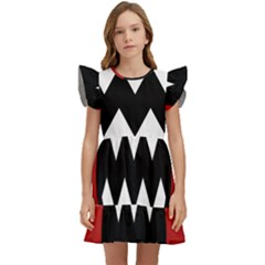 Funny Angry Kids  Winged Sleeve Dress by Ket1n9