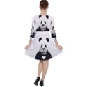 Panda Love Heart Quarter Sleeve Ruffle Waist Dress View2