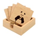 Panda Love Heart Bamboo Coaster Set View1