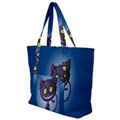 Cats Funny Zip Up Canvas Bag by Ket1n9