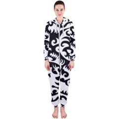 Ying Yang Tattoo Hooded Jumpsuit (ladies) by Ket1n9