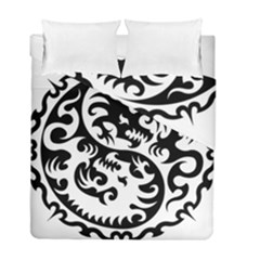 Ying Yang Tattoo Duvet Cover Double Side (full/ Double Size) by Ket1n9