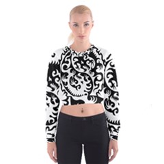 Ying Yang Tattoo Cropped Sweatshirt by Ket1n9