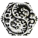 Ying Yang Tattoo Wooden Puzzle Hexagon View1