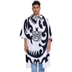 Ying Yang Tattoo Men s Hooded Rain Ponchos by Ket1n9