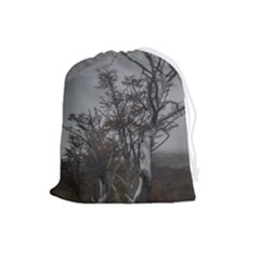 Nature s Resilience: Tierra Del Fuego Forest, Argentina Drawstring Pouch (large) by dflcprintsclothing