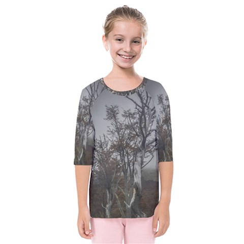 Nature s Resilience: Tierra Del Fuego Forest, Argentina Kids  Quarter Sleeve Raglan T-shirt by dflcprintsclothing