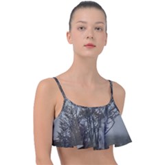 Nature s Resilience: Tierra Del Fuego Forest, Argentina Frill Bikini Top by dflcprintsclothing