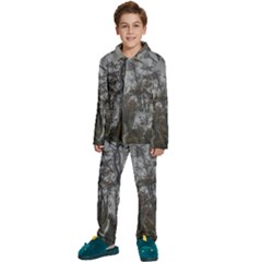 Nature s Resilience: Tierra Del Fuego Forest, Argentina Kids  Long Sleeve Velvet Pajamas Set by dflcprintsclothing
