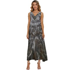 Nature s Resilience: Tierra Del Fuego Forest, Argentina V-neck Sleeveless Loose Fit Overalls by dflcprintsclothing