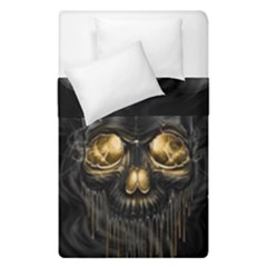 Art Fiction Black Skeletons Skull Smoke Duvet Cover Double Side (single Size)