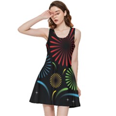 Fireworks With Star Vector Inside Out Racerback Dress