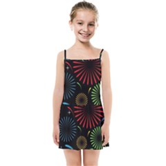 Fireworks With Star Vector Kids  Summer Sun Dress by Ket1n9