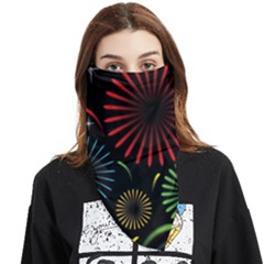 Fireworks With Star Vector Face Covering Bandana (triangle) by Ket1n9