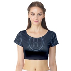 Minimalistic Knowledge Mathematics Trigonometry Short Sleeve Crop Top by Ket1n9