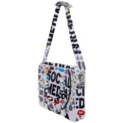 Social Media Computer Internet Typography Text Poster Cross Body Office Bag