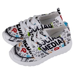 Social Media Computer Internet Typography Text Poster Kids  Lightweight Sports Shoes by Ket1n9