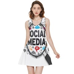 Social Media Computer Internet Typography Text Poster Inside Out Reversible Sleeveless Dress