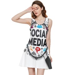 Social Media Computer Internet Typography Text Poster Inside Out Racerback Dress