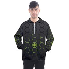 Green Android Honeycomb Gree Men s Half Zip Pullover by Ket1n9