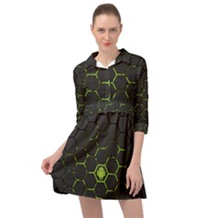 Green Android Honeycomb Gree Mini Skater Shirt Dress by Ket1n9