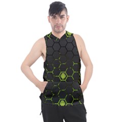 Green Android Honeycomb Gree Men s Sleeveless Hoodie by Ket1n9