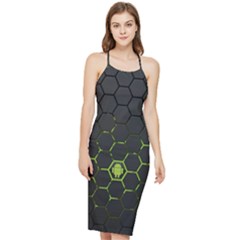 Green Android Honeycomb Gree Bodycon Cross Back Summer Dress by Ket1n9