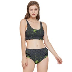 Green Android Honeycomb Gree Frilly Bikini Set by Ket1n9