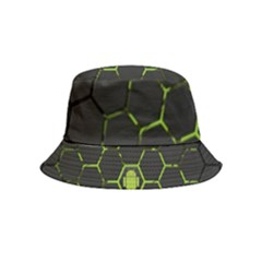 Green Android Honeycomb Gree Inside Out Bucket Hat (kids) by Ket1n9