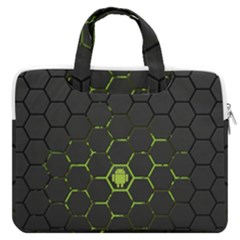 Green Android Honeycomb Gree Macbook Pro 16  Double Pocket Laptop Bag 